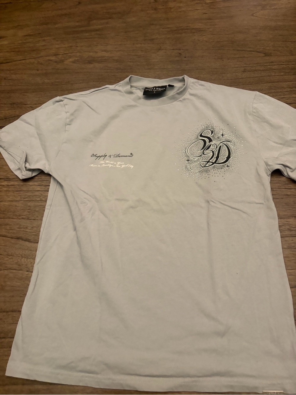S&D Light Green Graphic Crew Neck T-Shirt